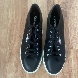 Superga Women’s Black and White Sneakers